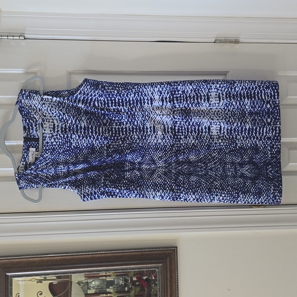 ALYX LIMITED BRAND WOMEN'S BLUE & WHITE SLEEVELESS SUMMER DRESS SIZE 14 - Picture 4 of 14